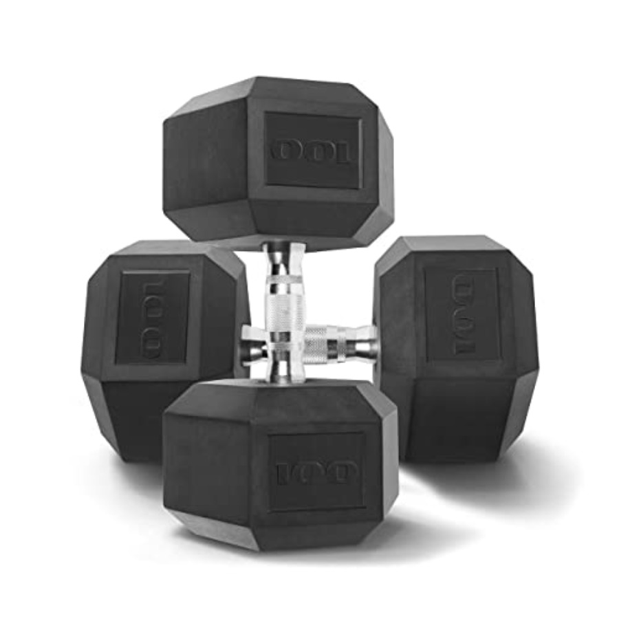 Home Gym Body Solid - Kauçuk Kaplı Dökme Demir Altıgen Dambıl