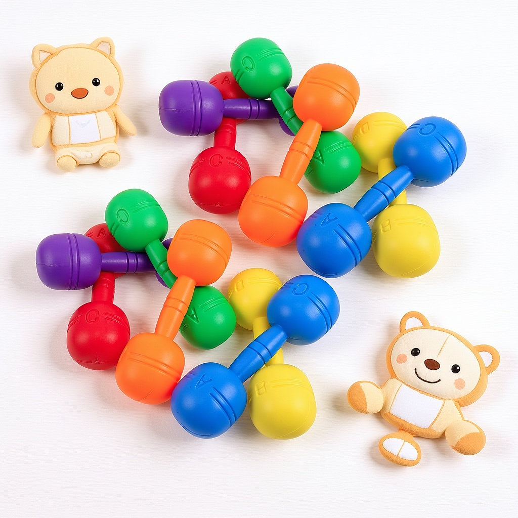 Home Gym For Toddlers - 12 Parça Çocuk Plastik Dambıl ve