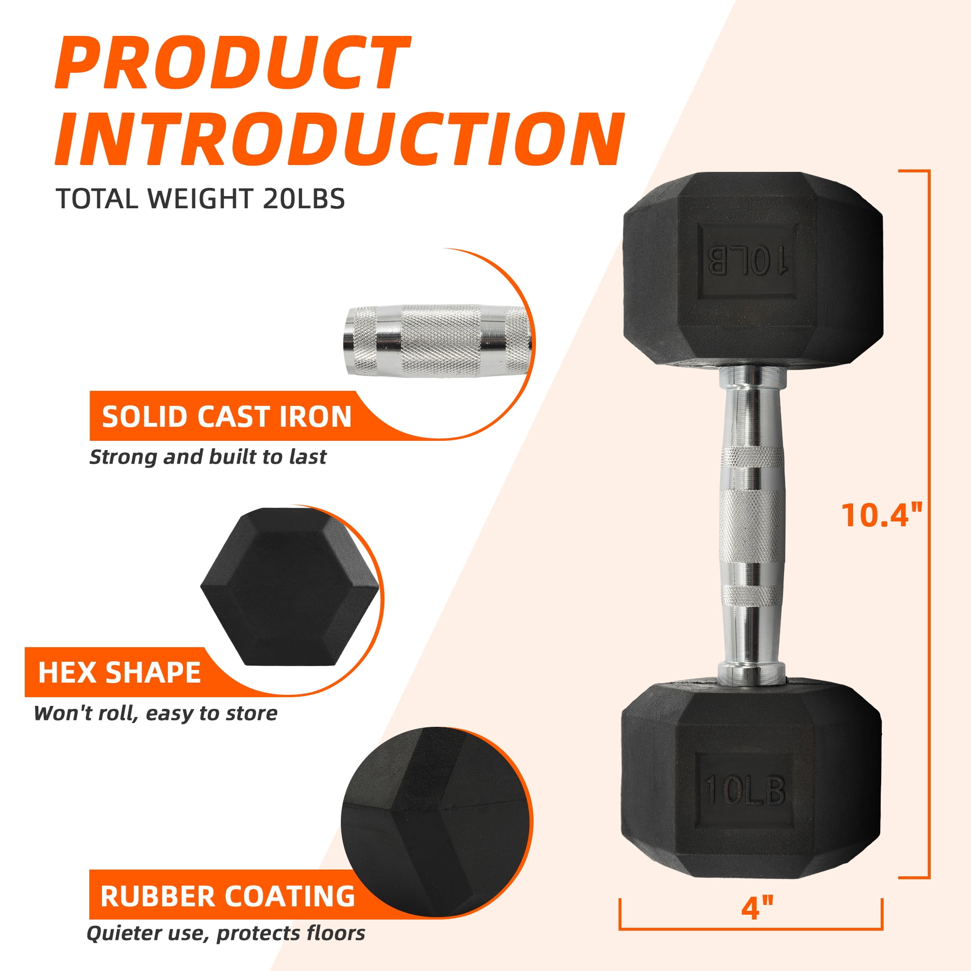 Kauçuk Kaplı Altıgen Dambıl 10 - Home Gym Equipment Amazon incelemesi ve fiyatı