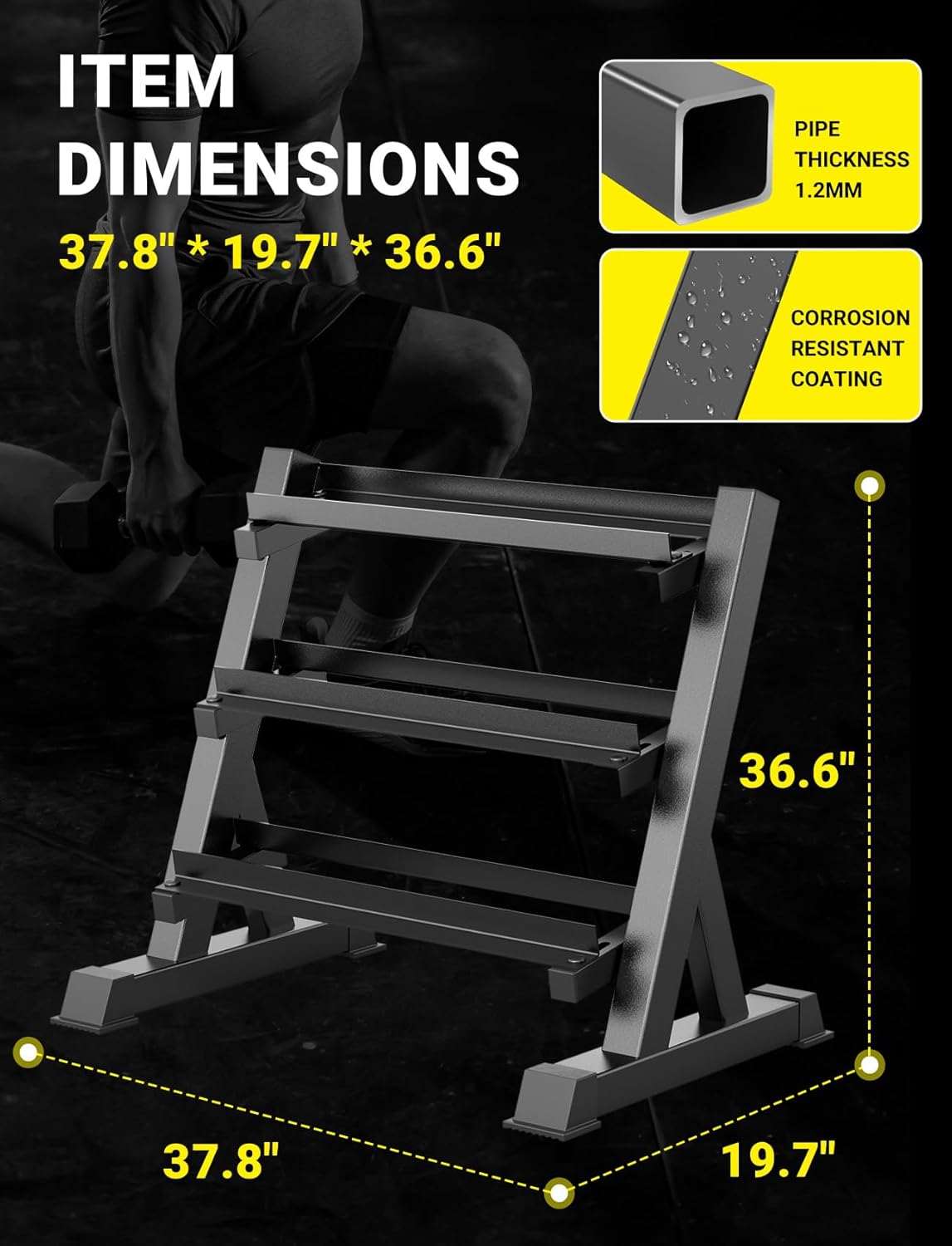 Ev Spor Salonu Dambıl Rafı, 3  - Home Gym Dumbbells incelemesi ve fiyatı